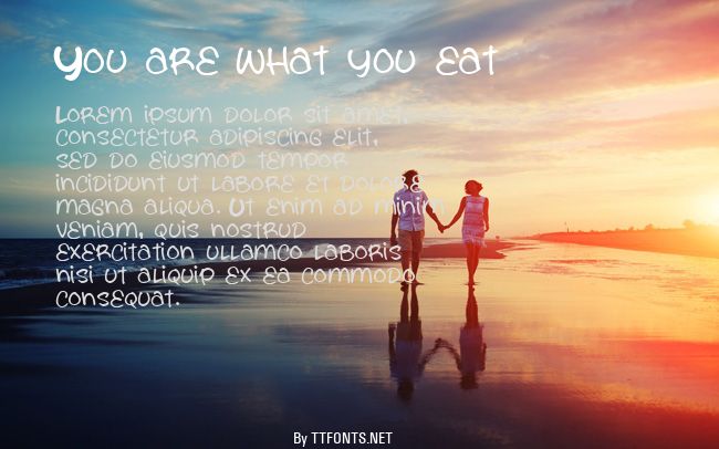 You are what you eat example